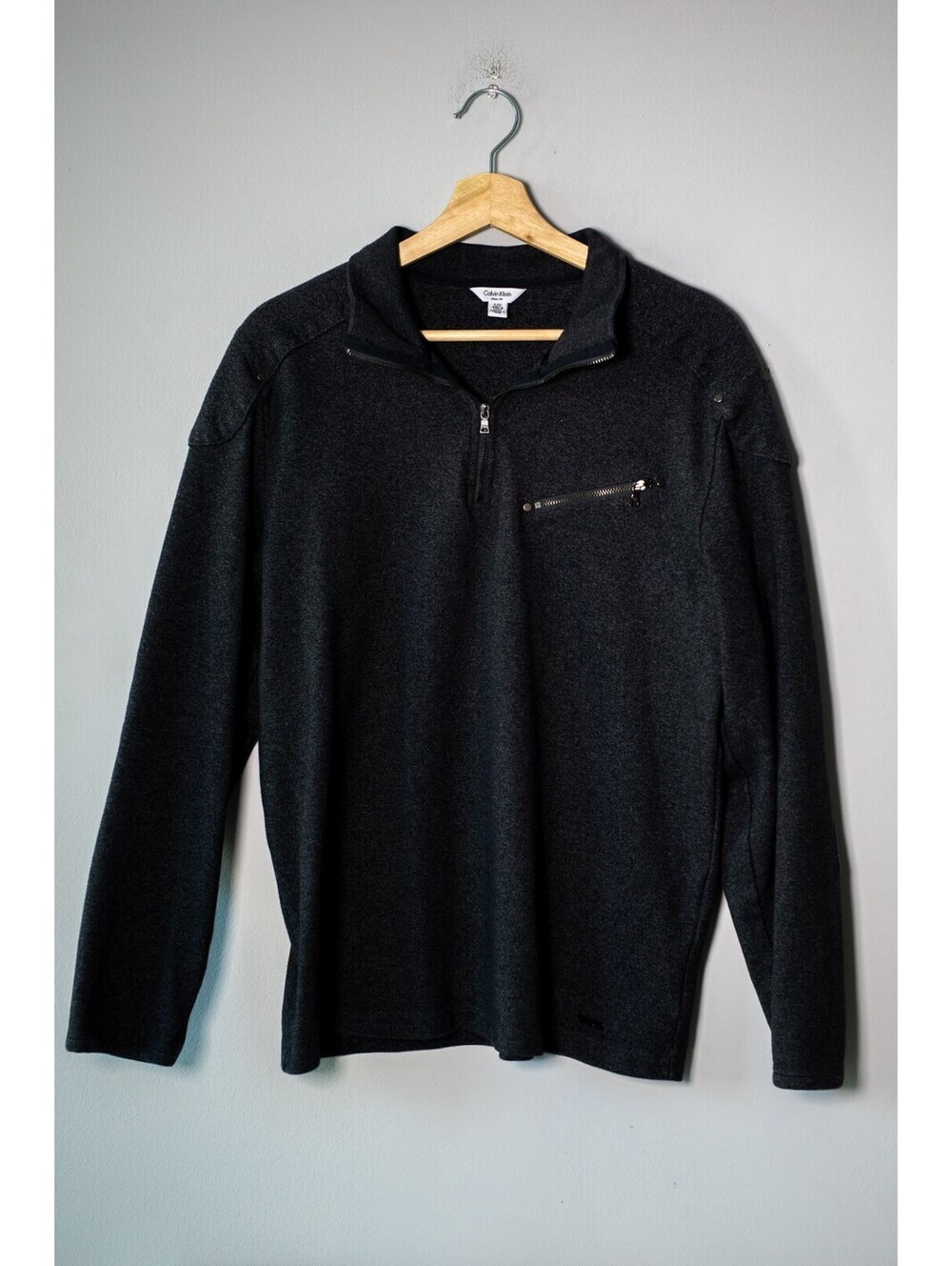 Calvin Klein 1/4 Zip Up Sweater - Men's L